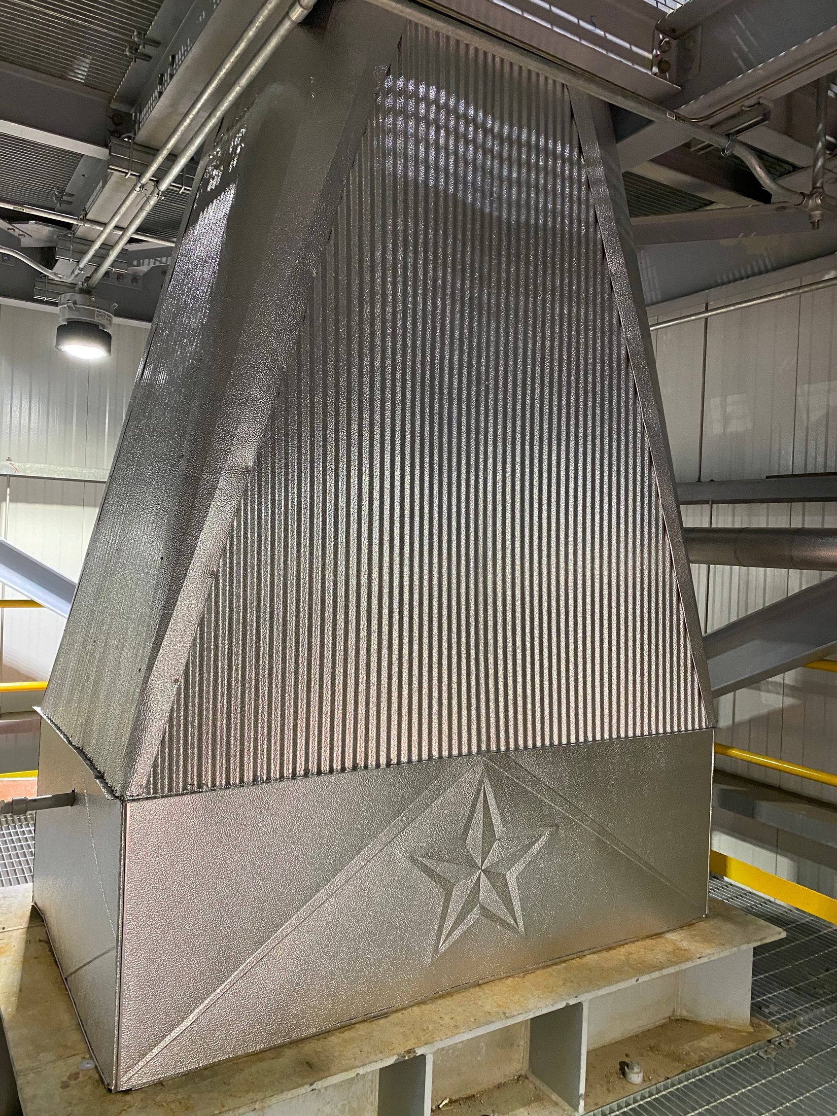 Finished insulation on hot-air ductwork at Cleveland-Cliffs