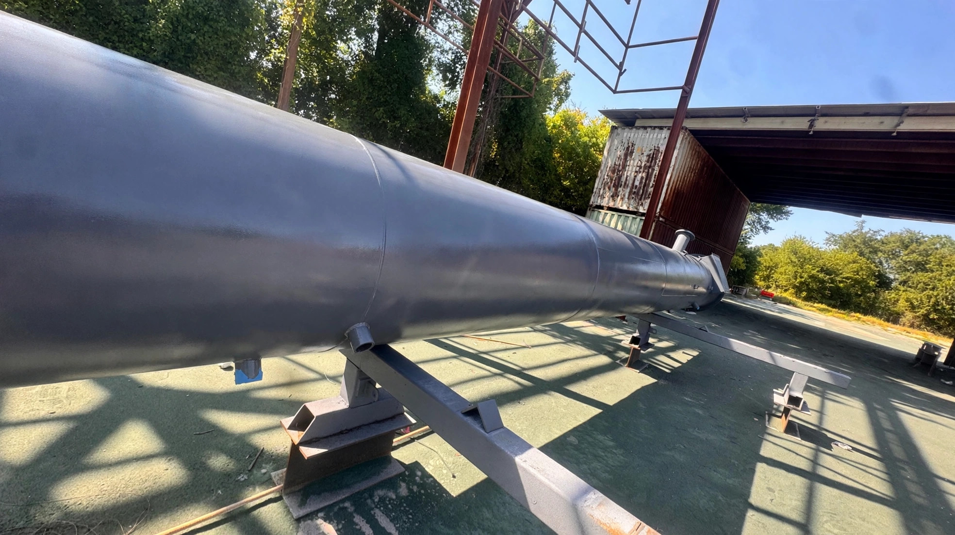 Shop blasting and professionally finished protective coating application