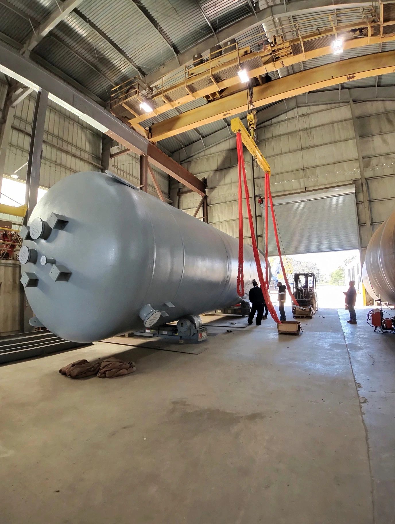 Shop blasting and professionally finished protective coating application