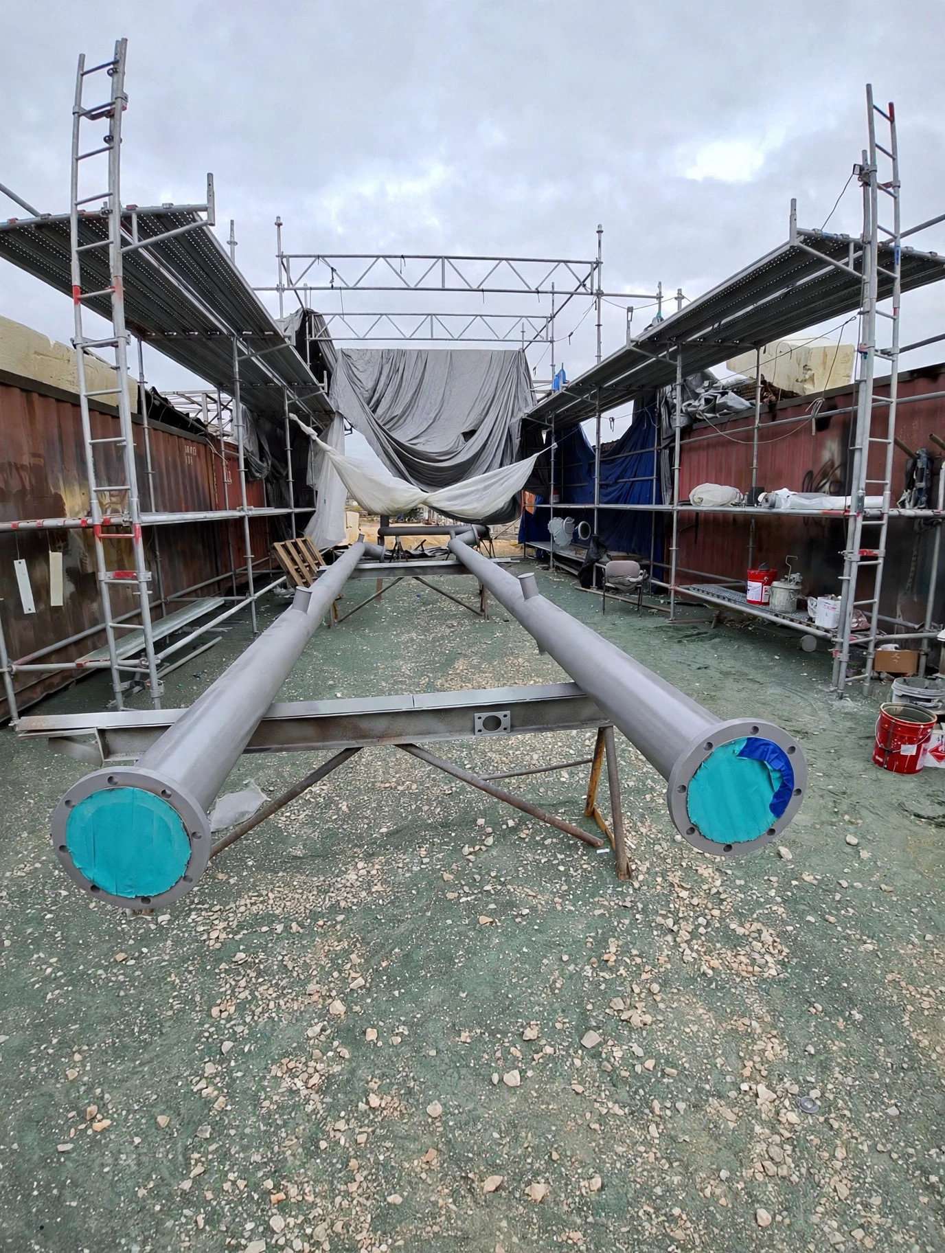 Shop blasting and professionally finished protective coating application