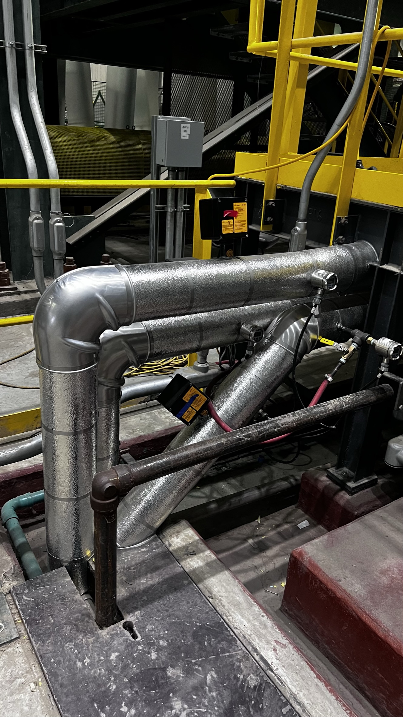Heat-trace cable installed on industrial piping and equipment