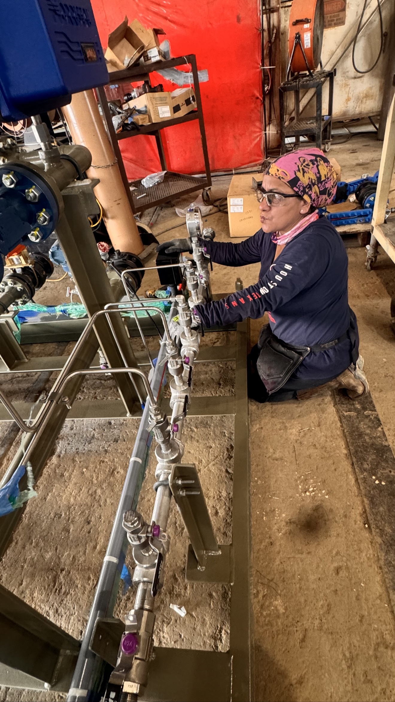 Heat-trace cable installed on industrial piping and equipment