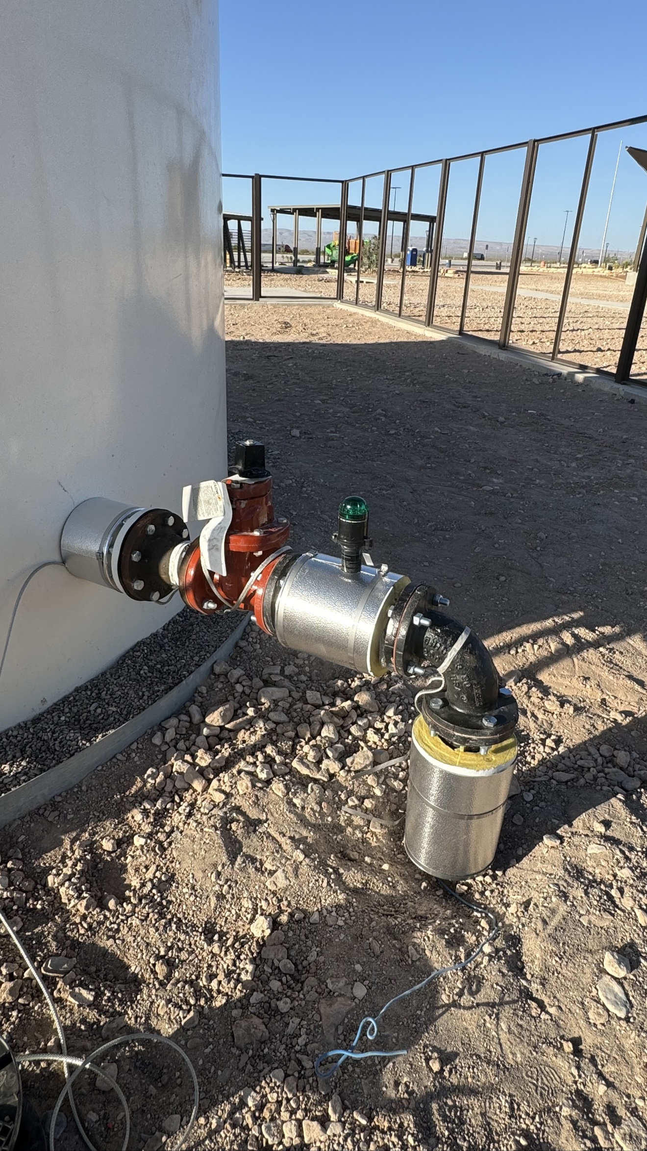 Heat-trace cable installed on industrial piping and equipment