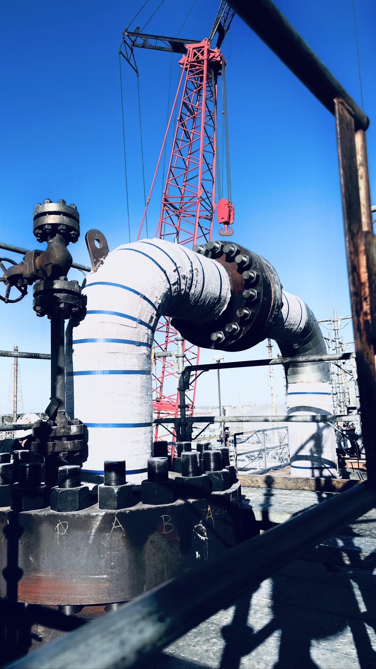 Industrial insulation work on piping, vessels and equipment
