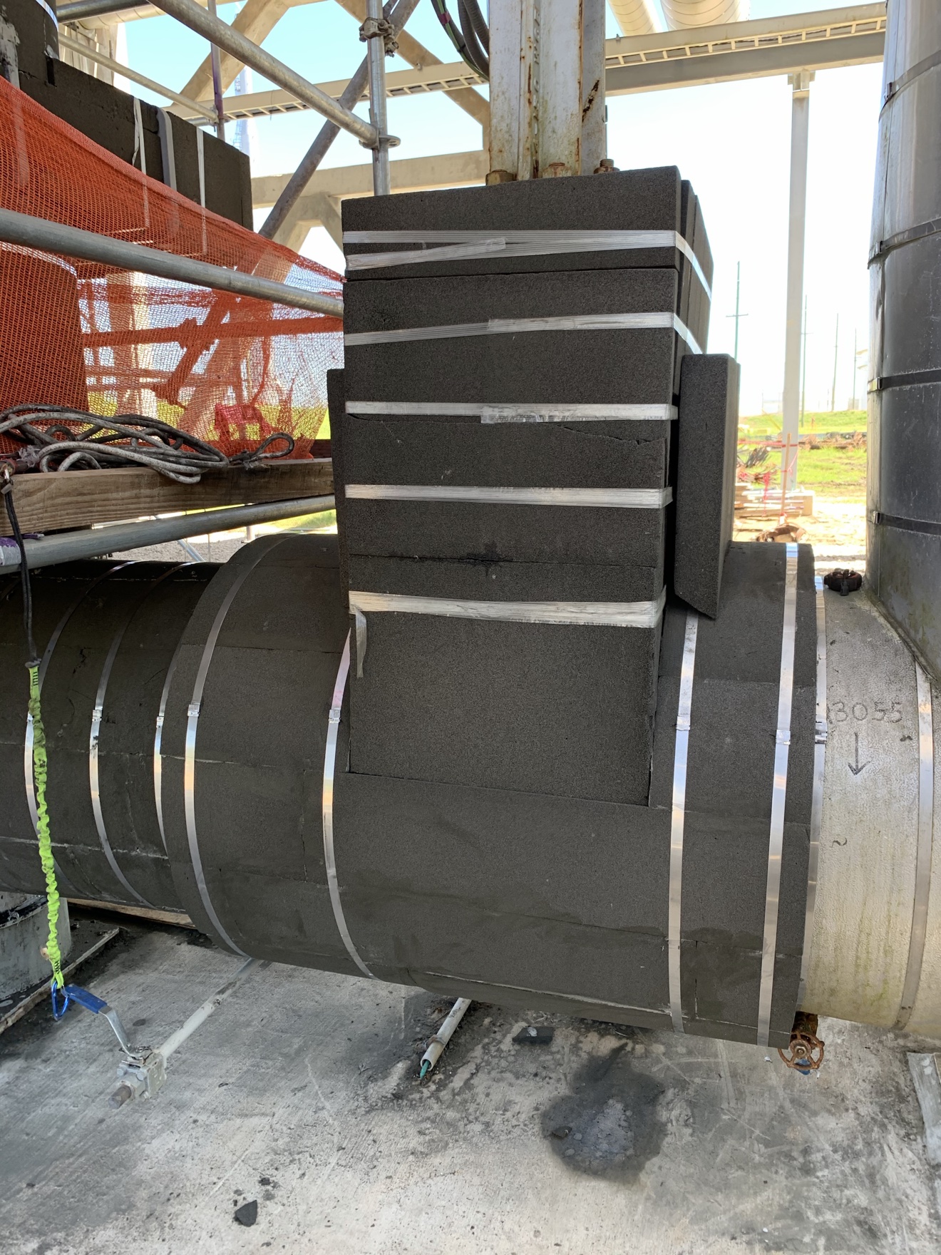 Industrial insulation work on piping, vessels and equipment
