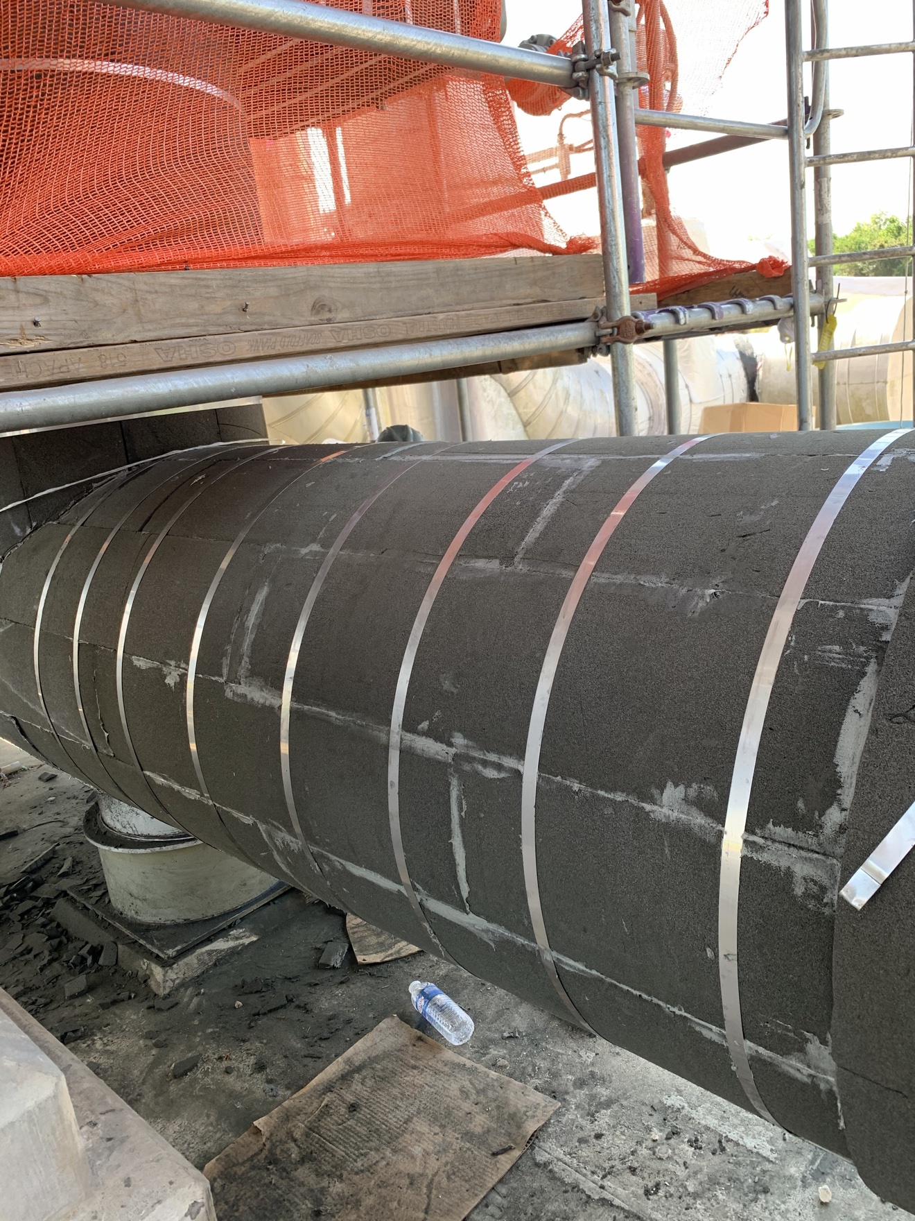 Industrial insulation work on piping, vessels and equipment