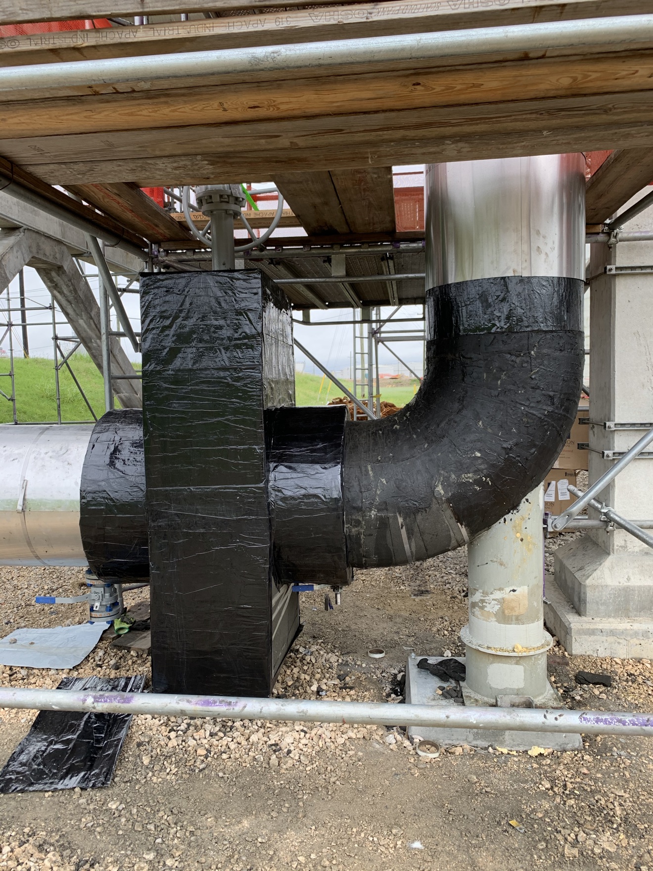 Industrial insulation work on piping, vessels and equipment