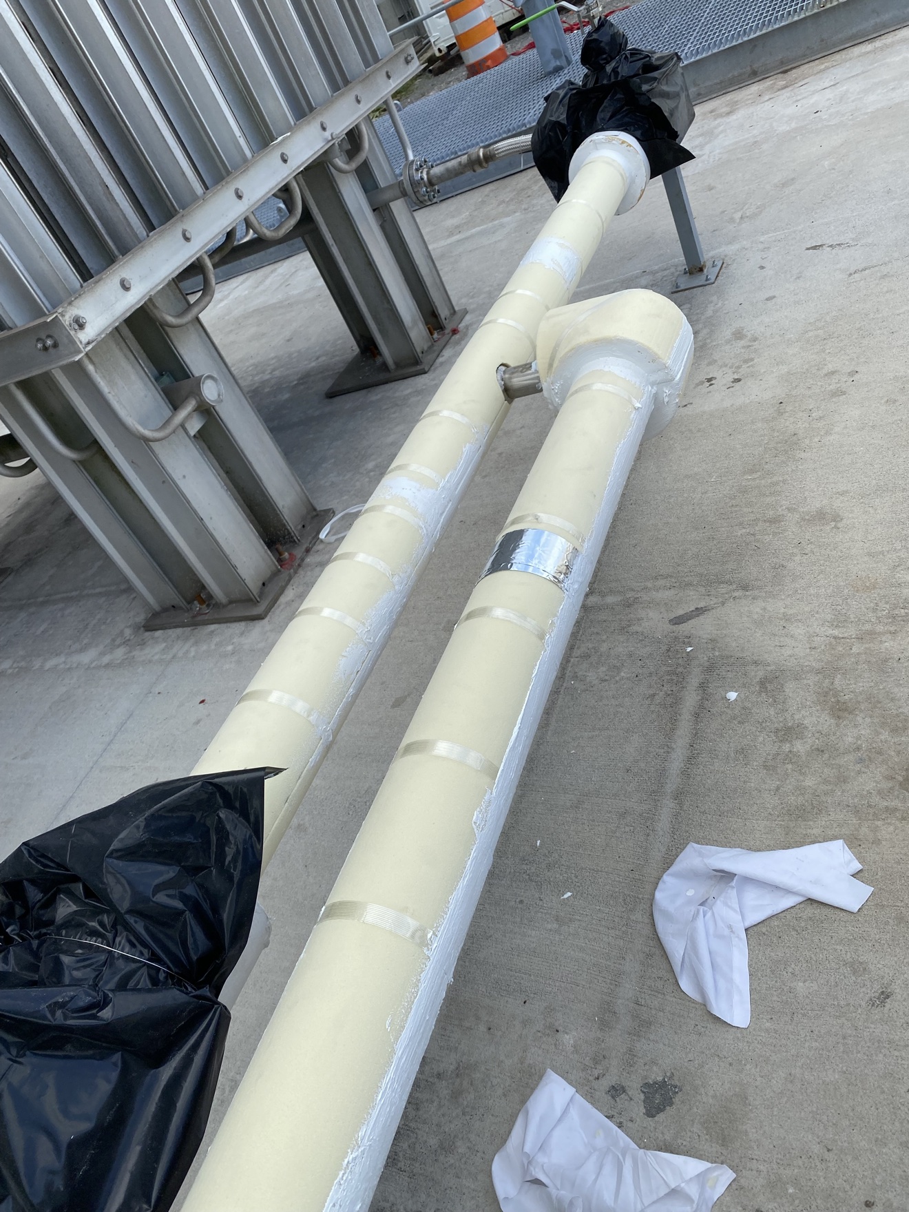 Industrial insulation work on piping, vessels and equipment