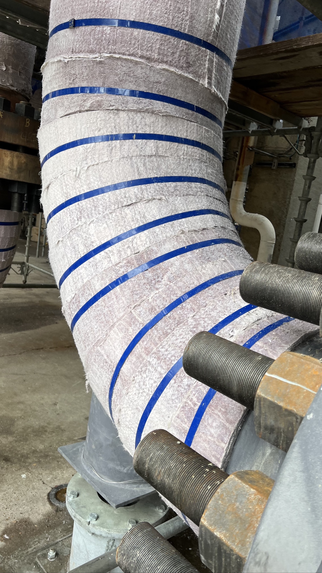 Industrial insulation work on piping, vessels and equipment