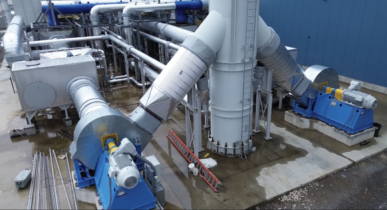 Finished metal jacketing protecting industrial insulation