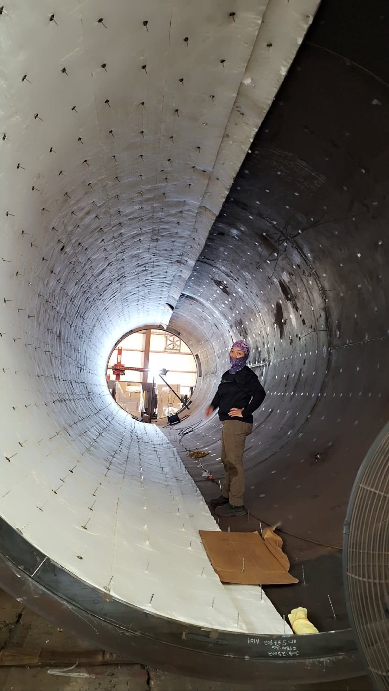 Raptor refractory crews installing high-temperature lining