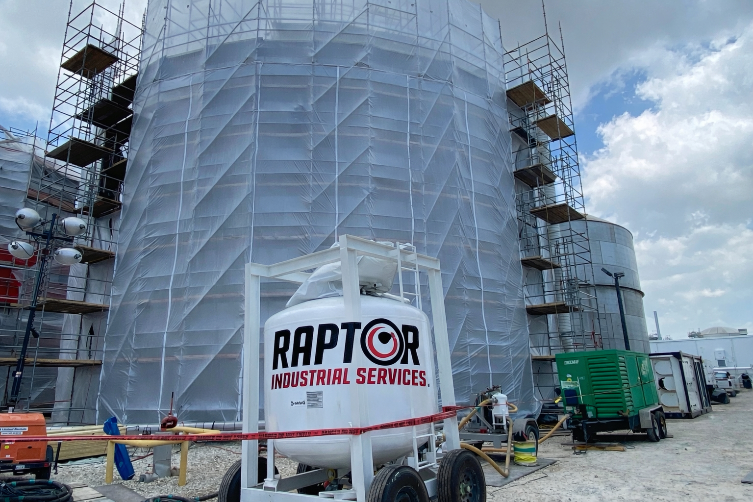 Industrial scaffolding access and Raptor field crews