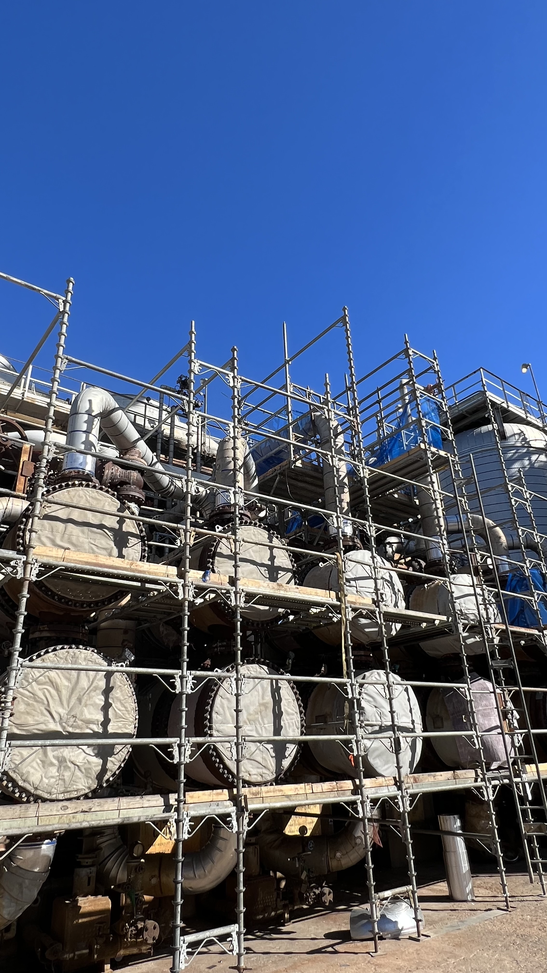 Industrial scaffolding access and Raptor field crews
