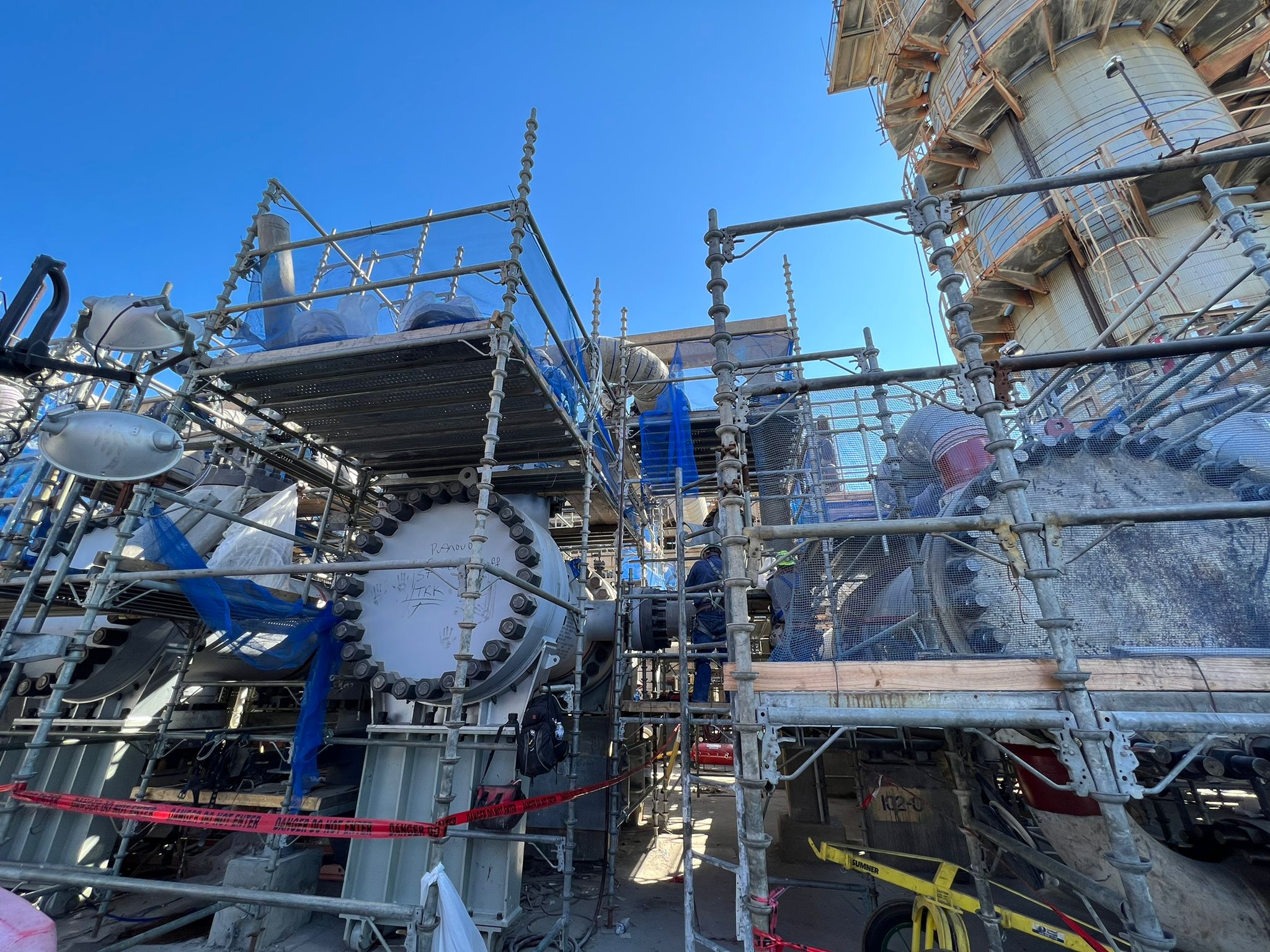 Industrial scaffolding access and Raptor field crews